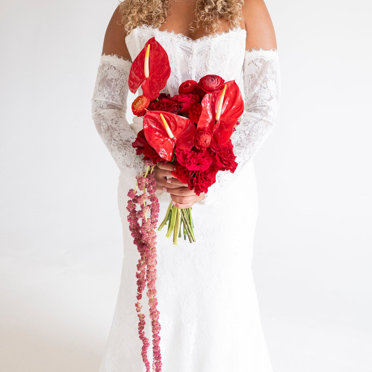 Cherry Red Bridal Bouquet