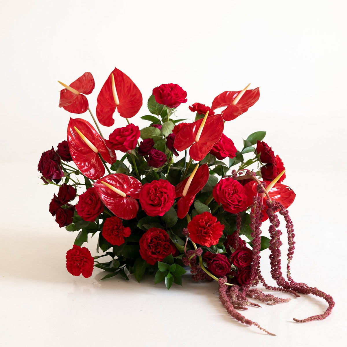 Cherry Red Grounded Ceremony Arrangement