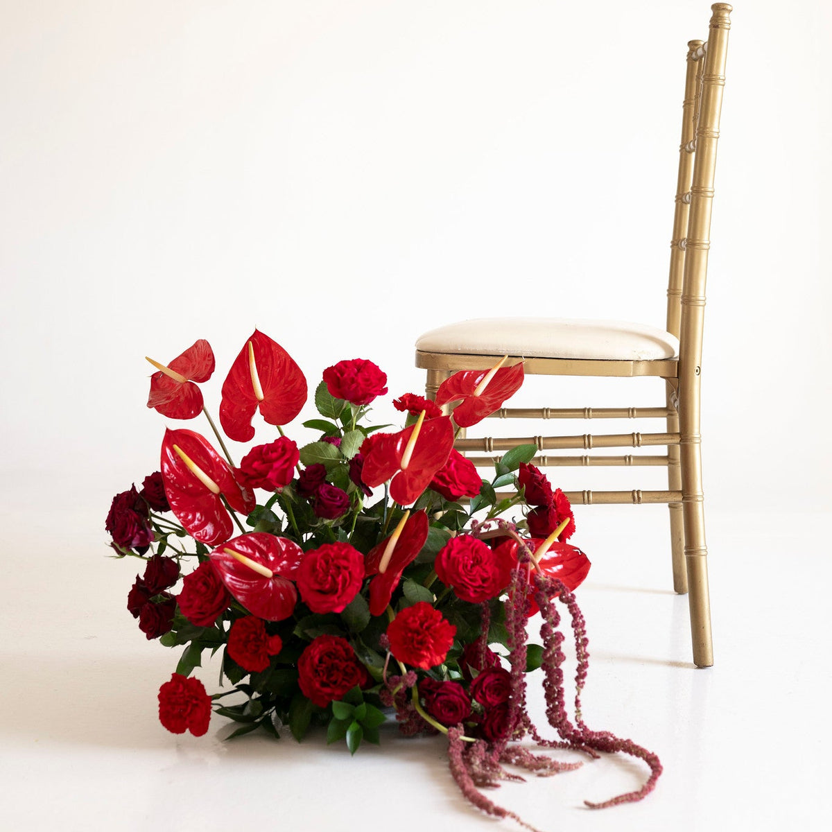 Cherry Red Large Aisle Marker Arrangement