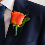 Classic Orange Premade Boutonnieres
