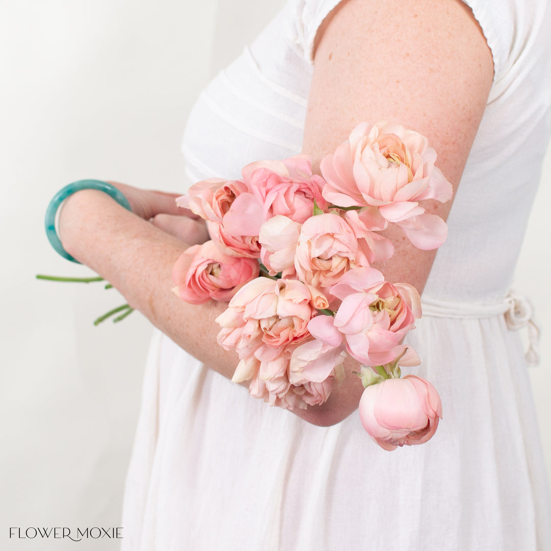 Pastel ranunculus flowers