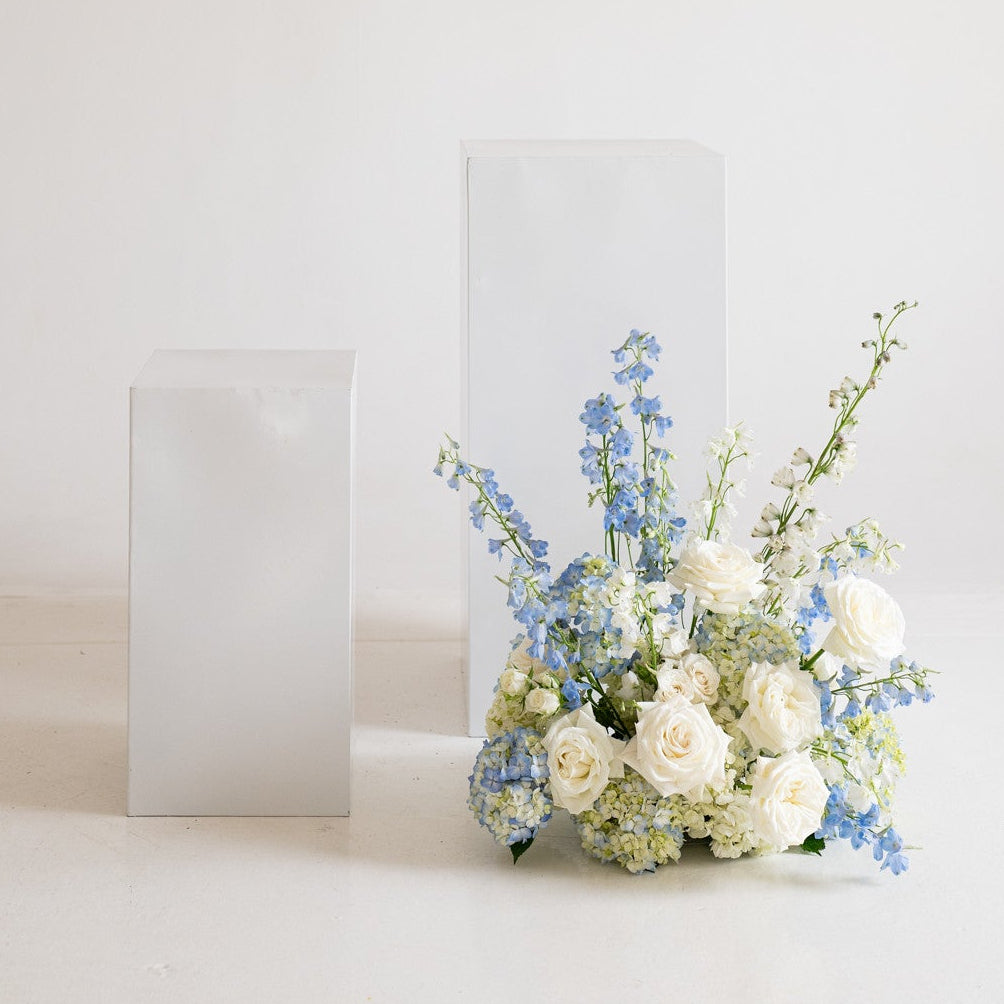 Coastal Hydrangea Large Ceremony Pillar Arrangement