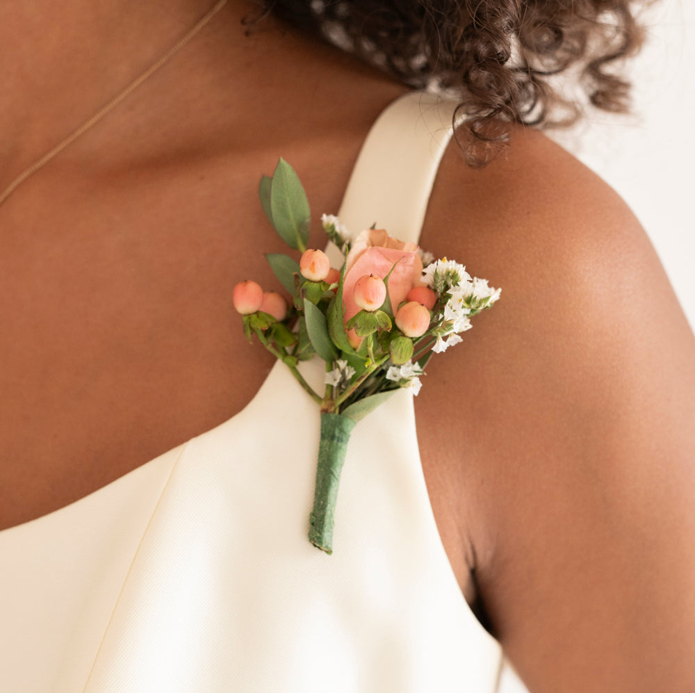 Peach Premade Corsages
