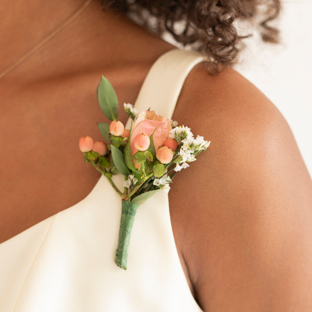 Peach Premade Corsages

