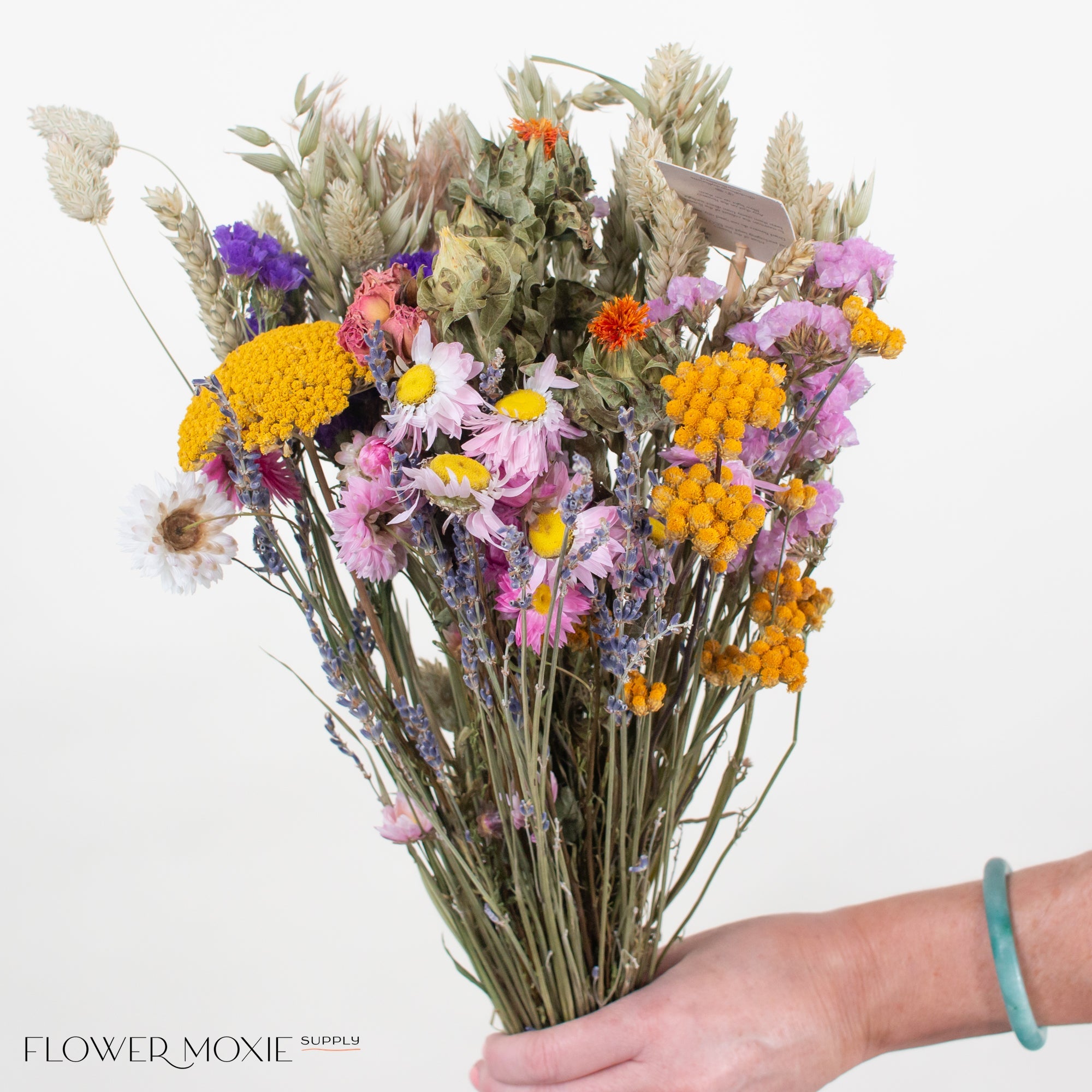 dried wildflower bridesmaid bouquet