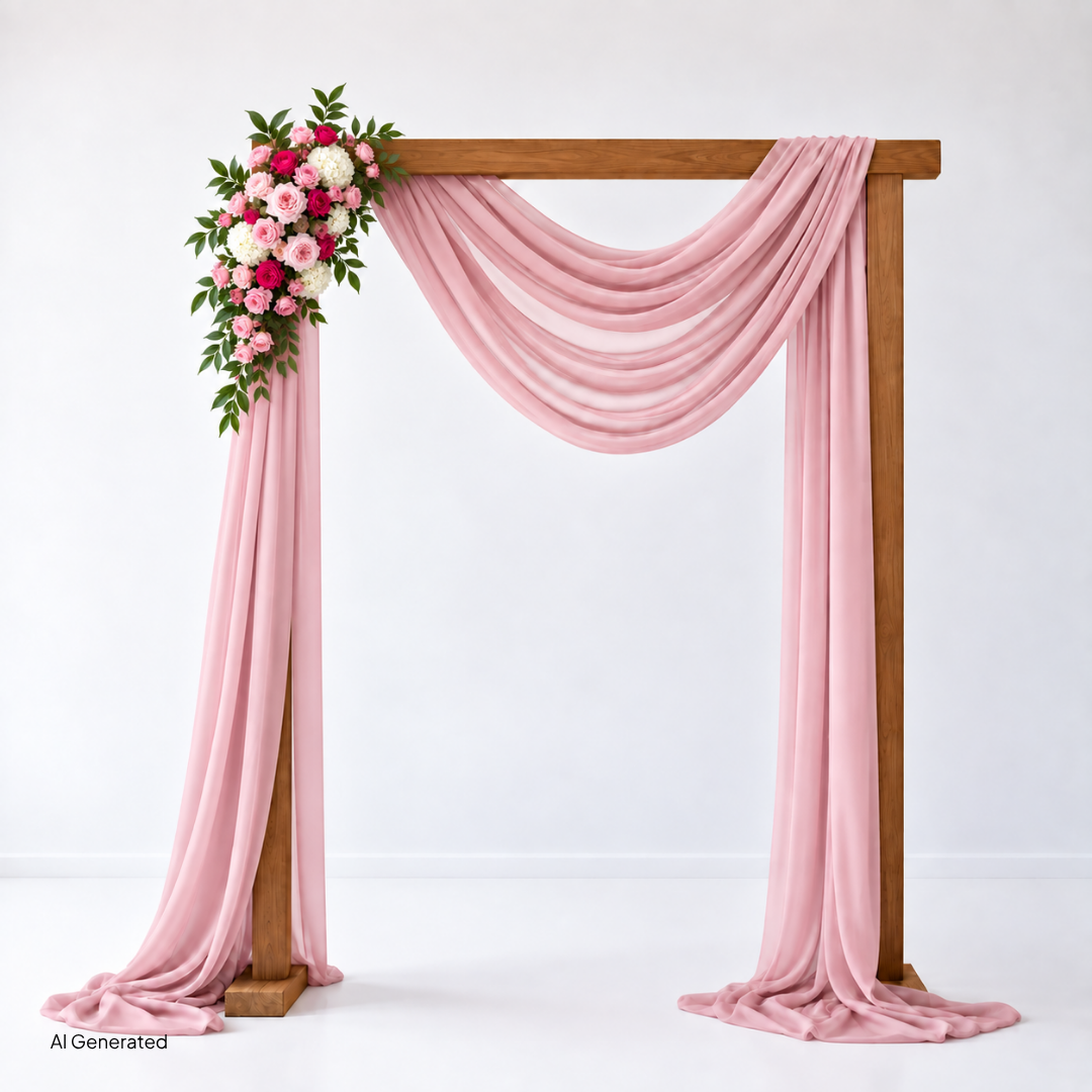 Deep Pink Garden Rose Large Arch Arrangement