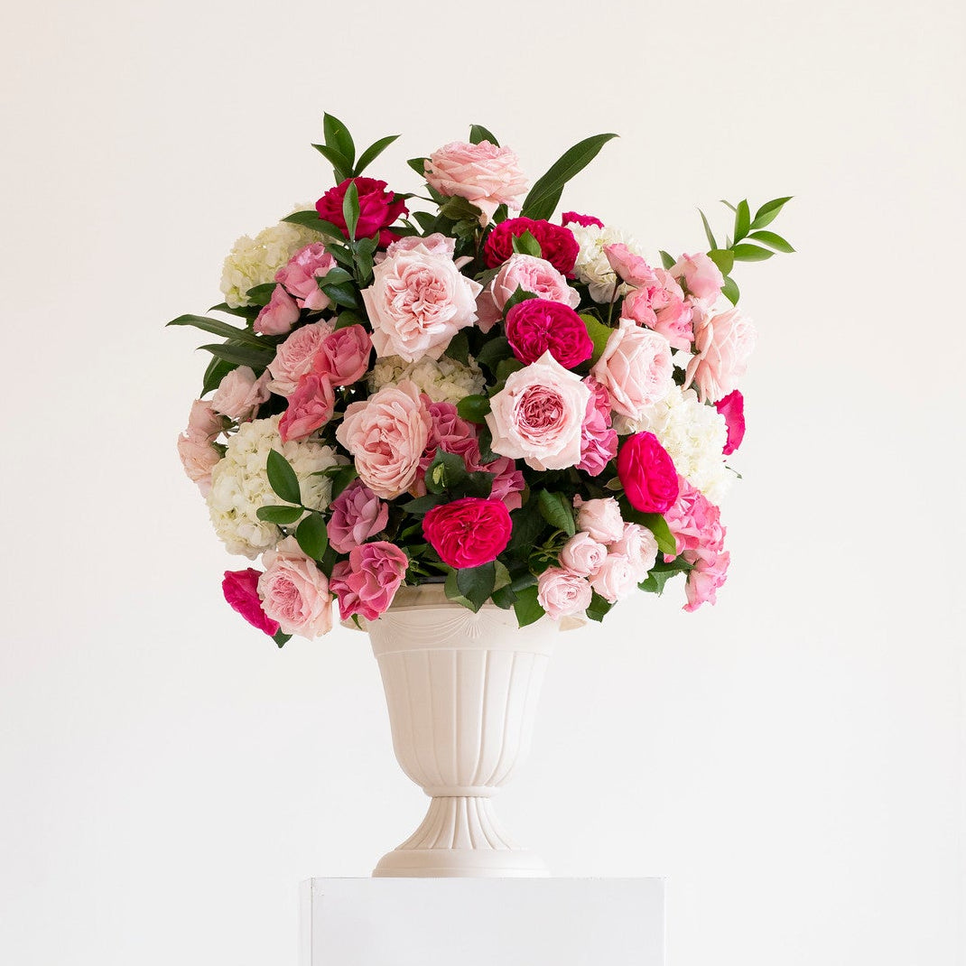 Deep Pink Garden Rose Large Ceremony Urn Arrangement