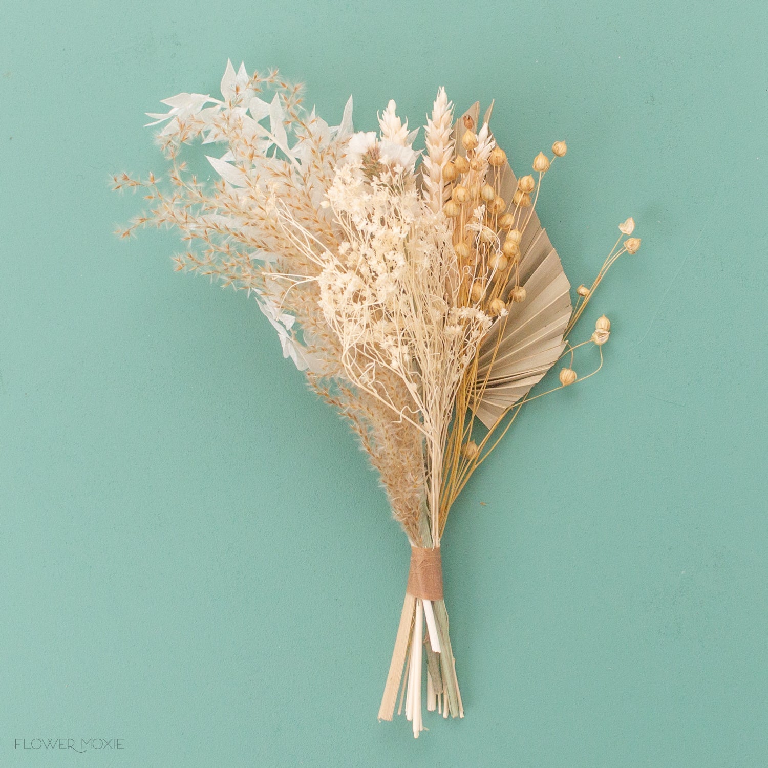 dried bridesmaid bouquet white