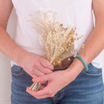 dried bridesmaid bouquet white