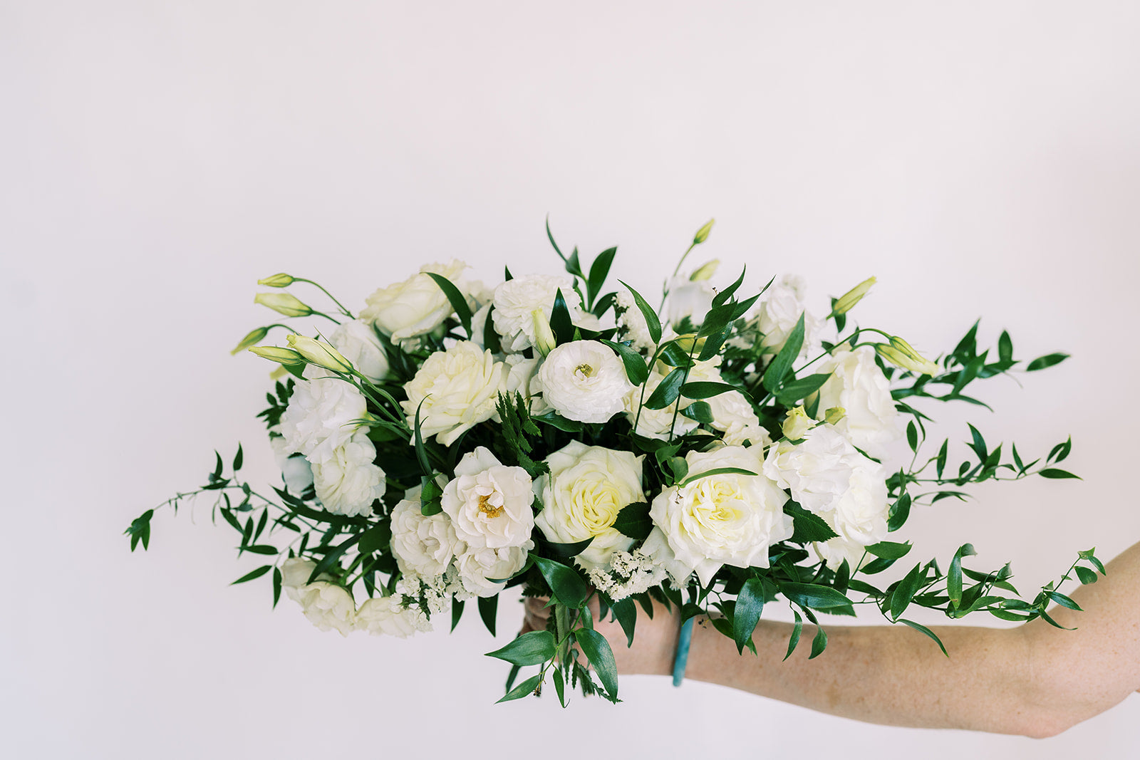 Emerald and Cream arrangement