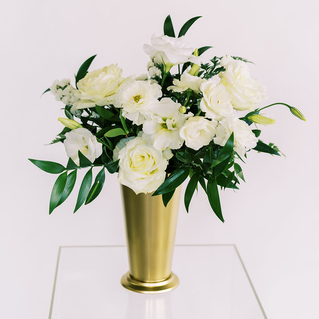 Emerald and Cream arrangement