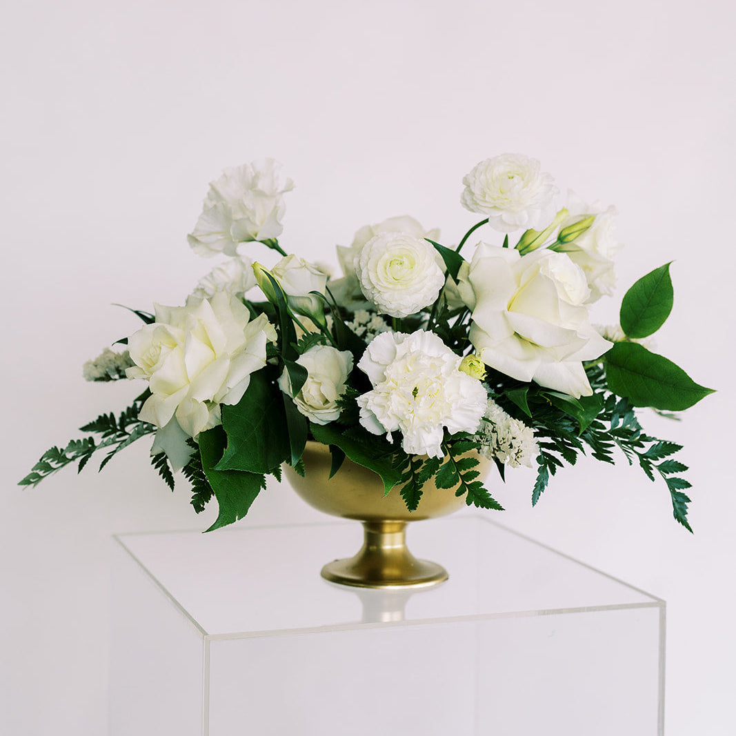 Emerald and Cream arrangement