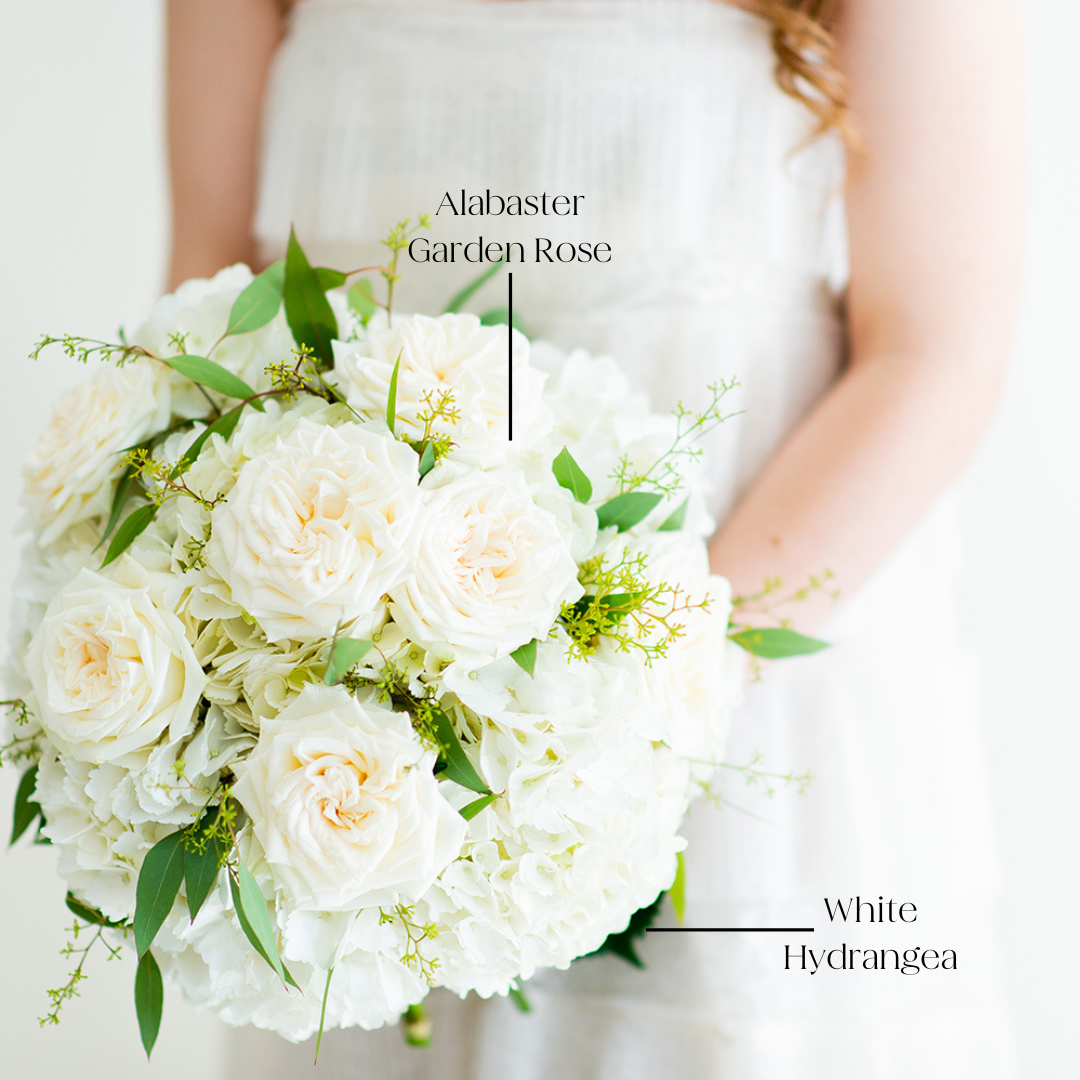 White Garden Roses, DIY Wedding Flowers