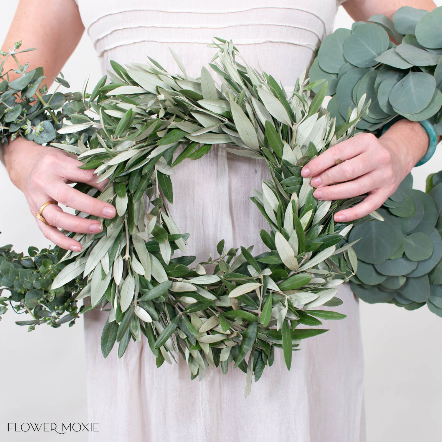 Olive Leaf Candle Ring for Weddings