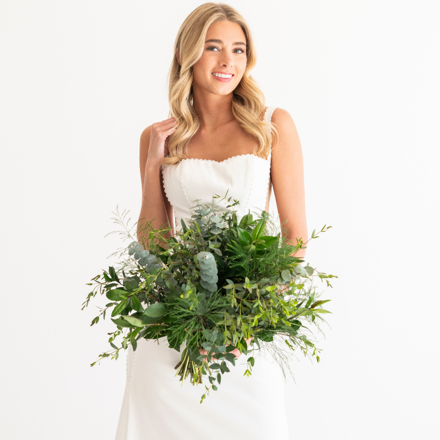 Greenery Premade Bridal Bouquet | Flower Moxie DIY Wedding 1