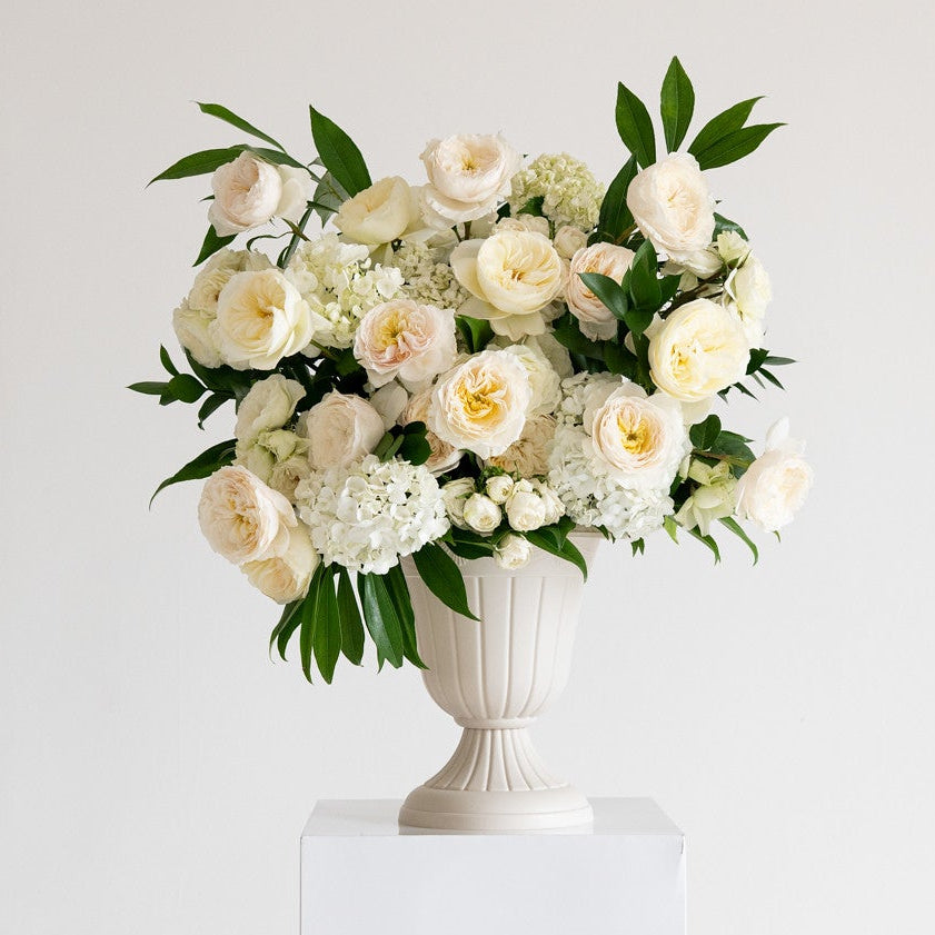 Ivory Garden Rose Large Ceremony Urn