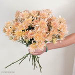 Peach Cushion Pom Flower
