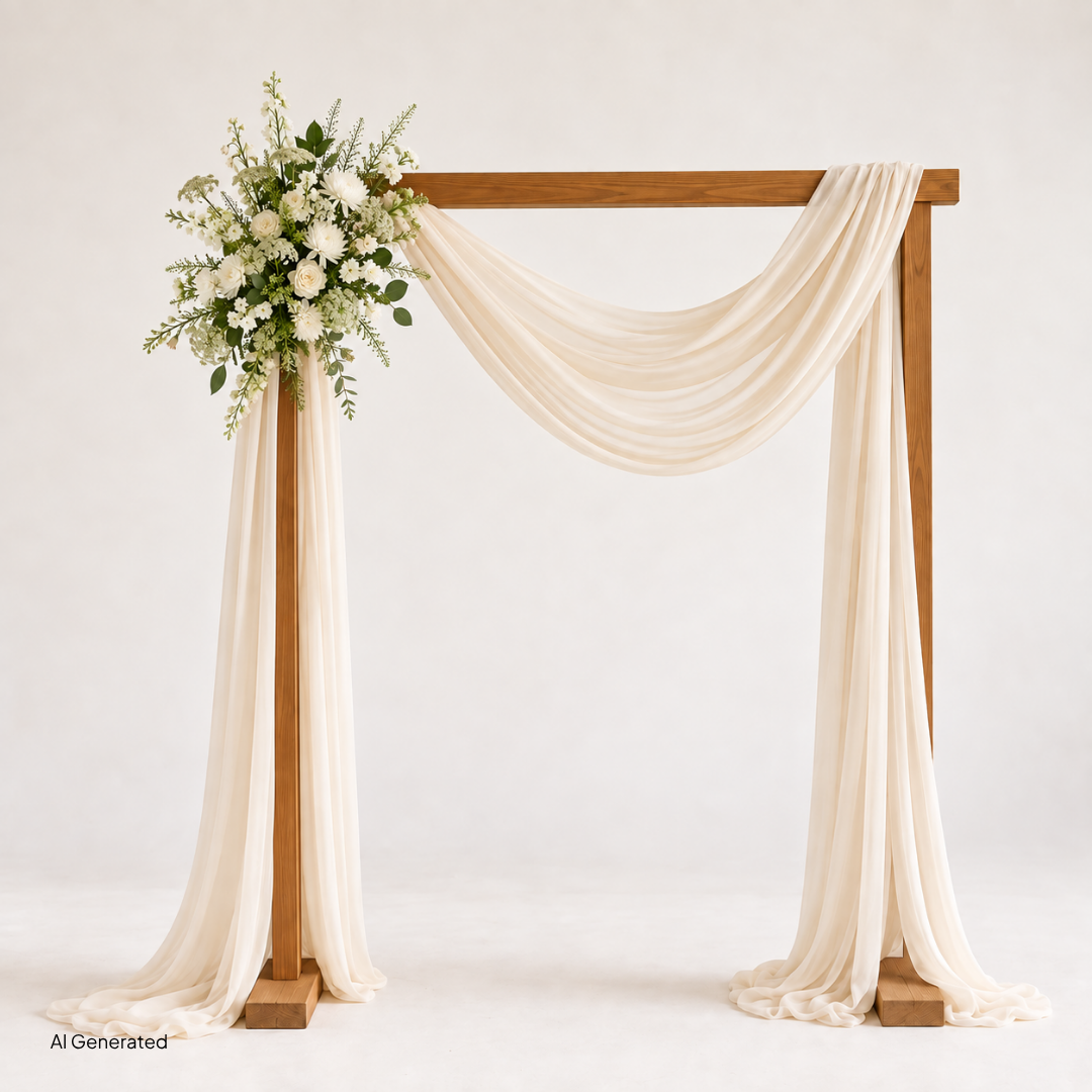 Meadow White Large Arch Arrangement