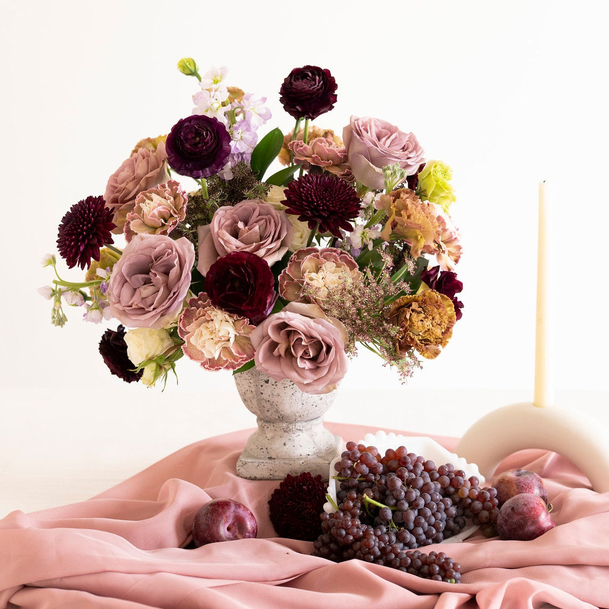 Midnight Garden Compote Centerpiece