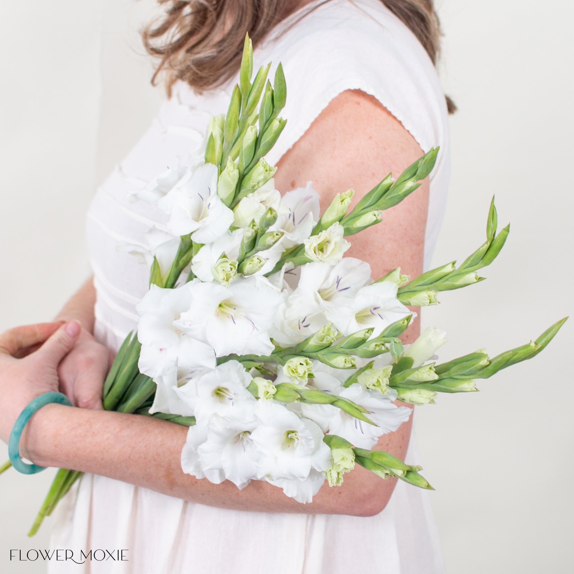 White Mini Gladiolus Flower