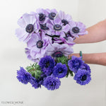 Lilac Indigo Anemones Mixed Box