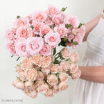 Blush and Peach Spray Roses Mixed