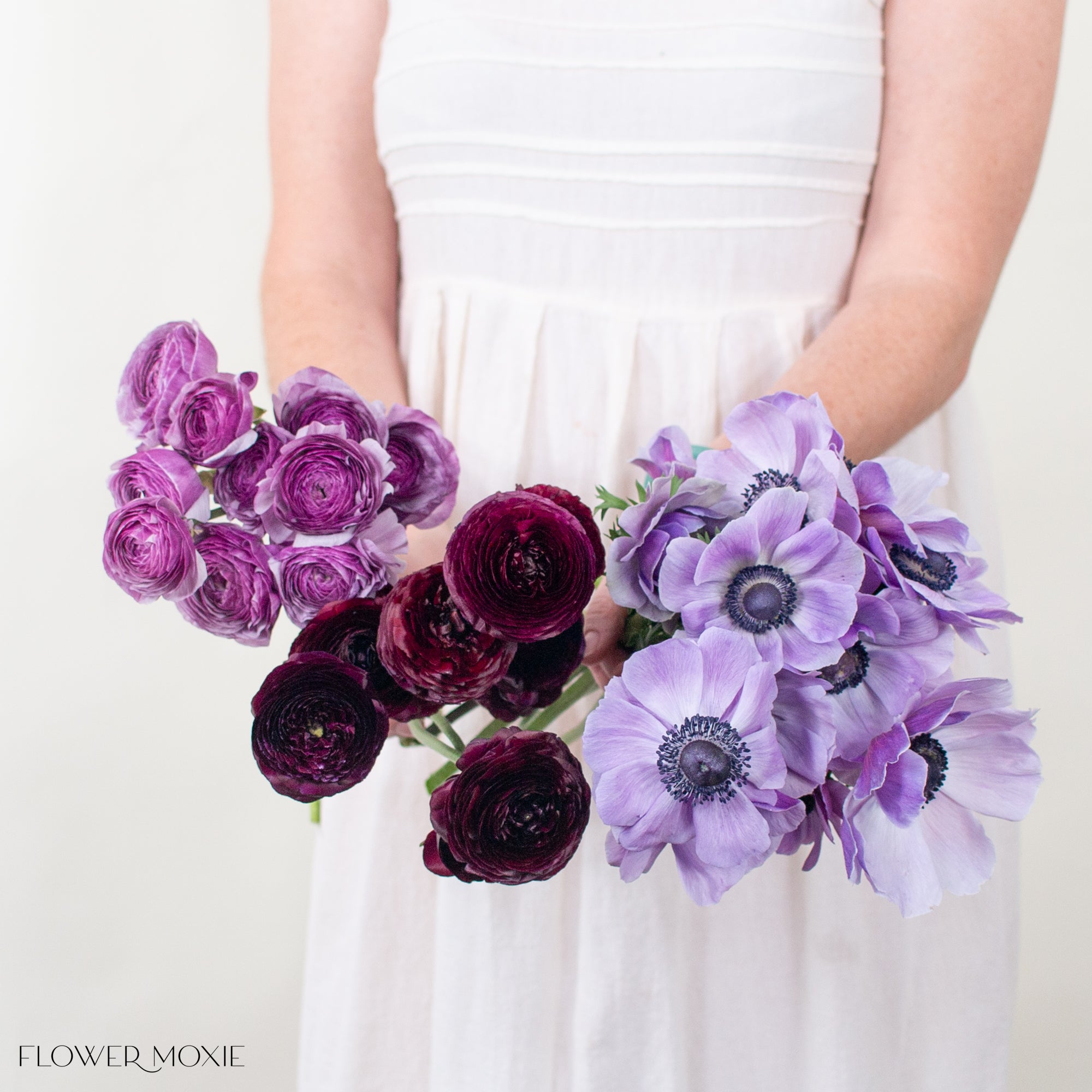 Violet Garden Mixed Ranunculus Box