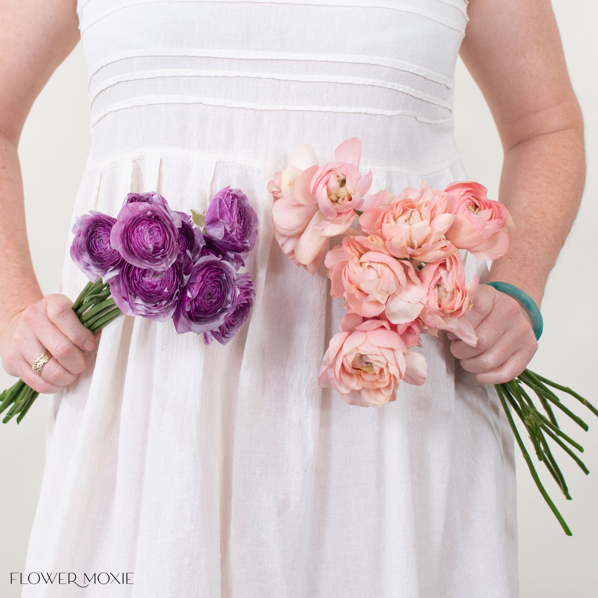 Peach Lavender Ranunculus Mixed Box