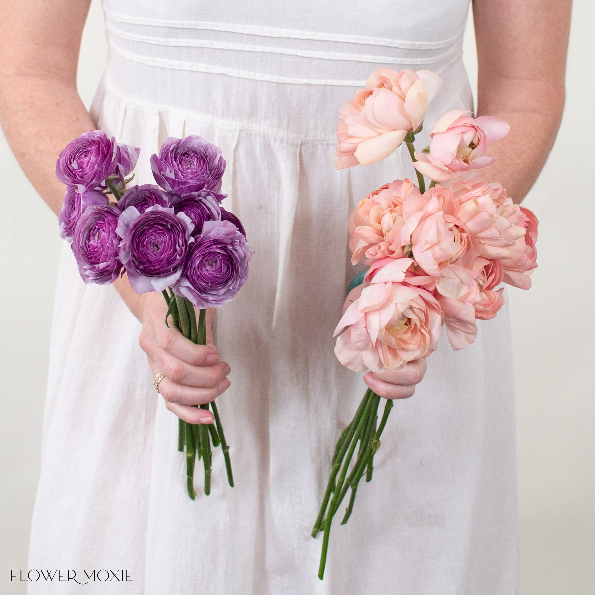 Peach Lavender Ranunculus Mixed Box