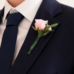 Blush Modern Premade Boutonnieres
