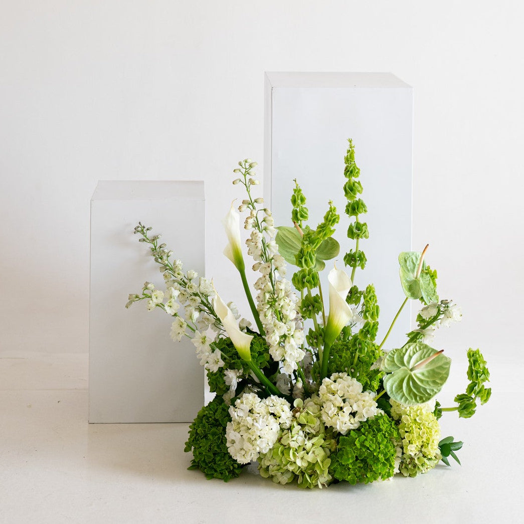 Modern Hydrangea Large Ceremony Pillar Arrangement
