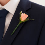 Peach Modern Premade Boutonnieres
