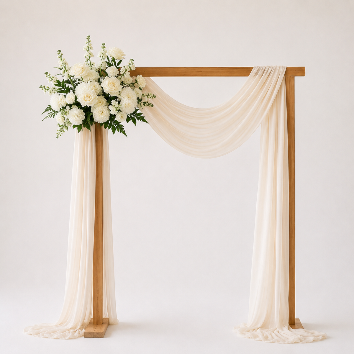 Natural Green and Cream Large Arch Arrangement