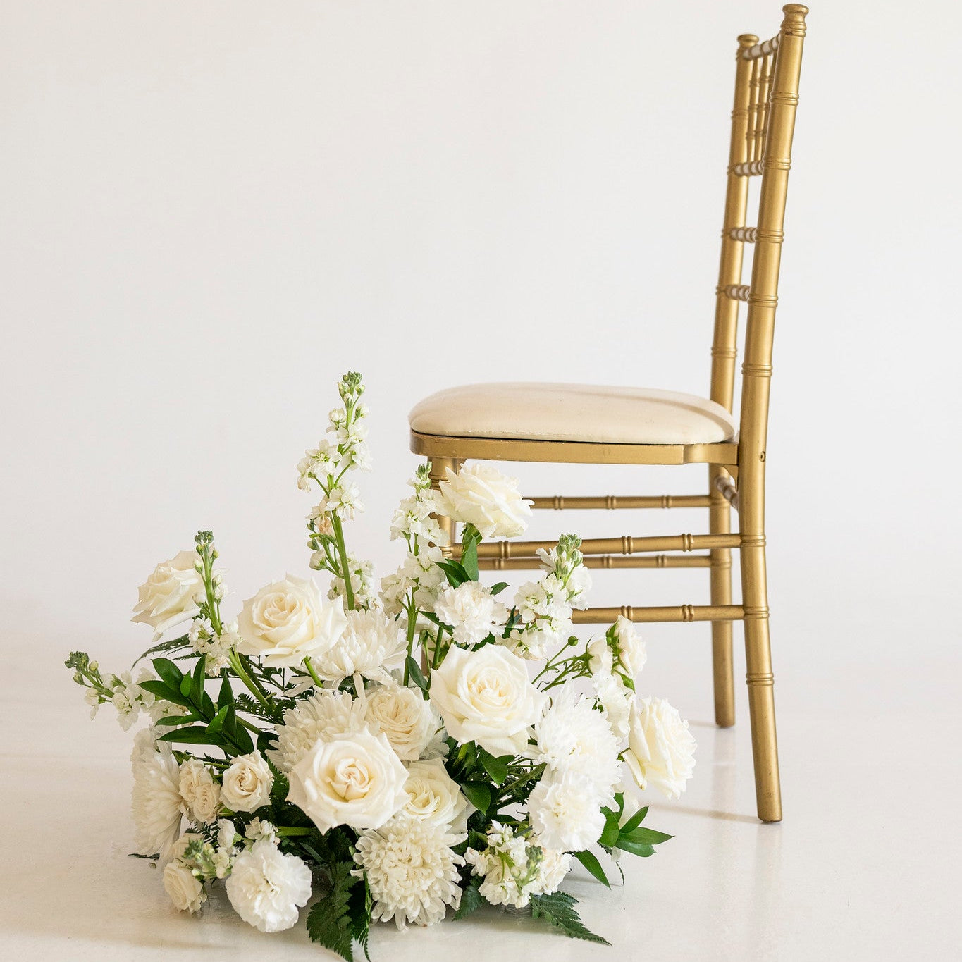 Natural Green and Cream Large Aisle Marker Arrangement