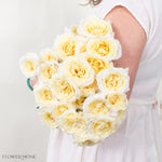 new moon yellow spray roses