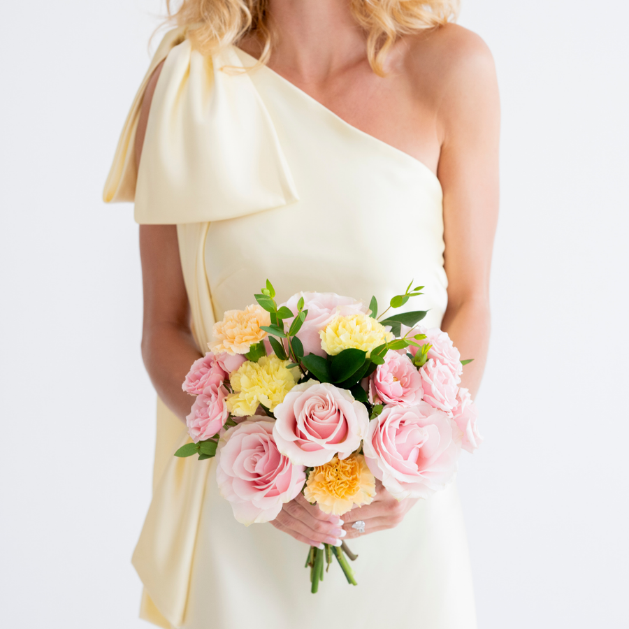 Pastel Premade Bridesmaid Bouquet | Flower Moxie DIY Wedding Flowers