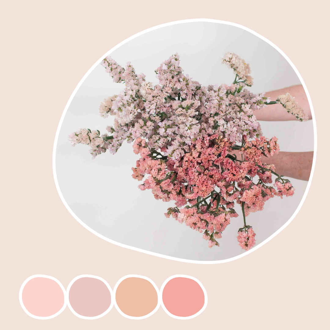 Peach and Apricot Statice Mixed Box
