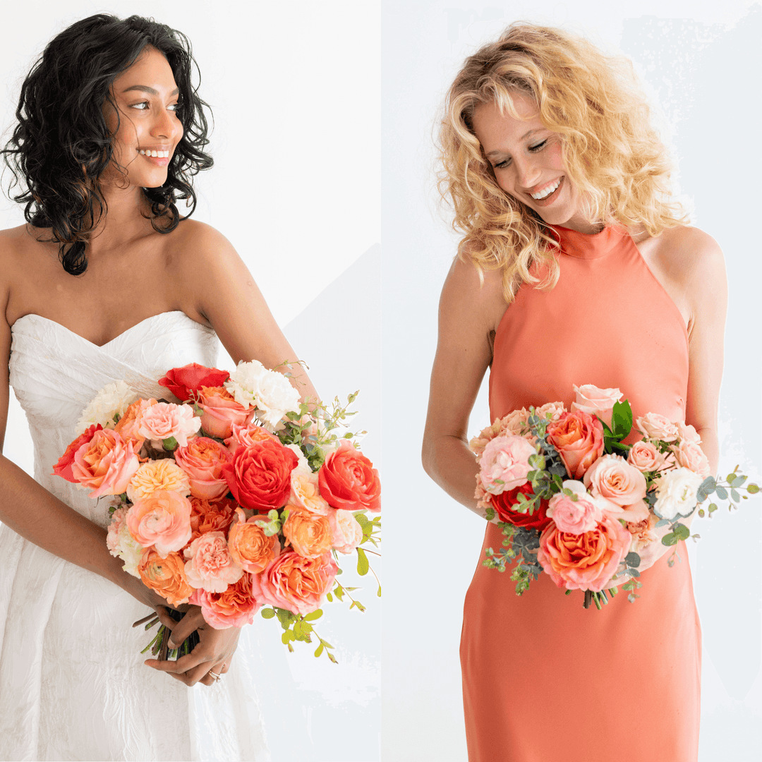 Peach & Coral Premade - Bridal Package | Flower Moxie DIY Wedding Peach & Coral Premade - Bridal Package | Flower Moxie DIY Wedding
