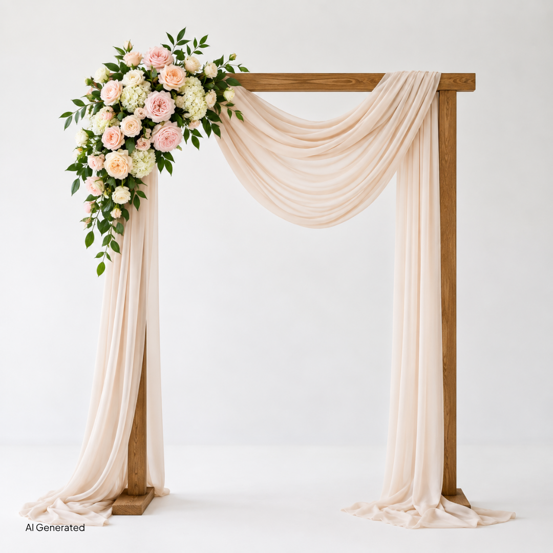 Peach Garden Rose Large Arch Arrangement