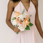 Peaches and Cream Bridesmaid Bouquet