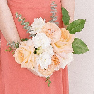 Peaches and Cream Bridesmaid Bouquet