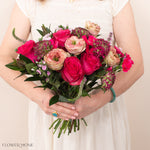 Pink Renegade Premade Bridal and Bridesmaids Bouquets