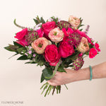 Pink Renegade Premade Bridal and Bridesmaids Bouquets
