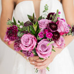 Sweet Plum premade bridal bouquet