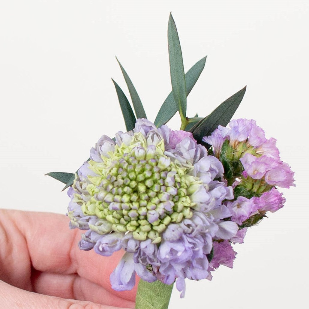 Lavender Modern Premade Boutonniere