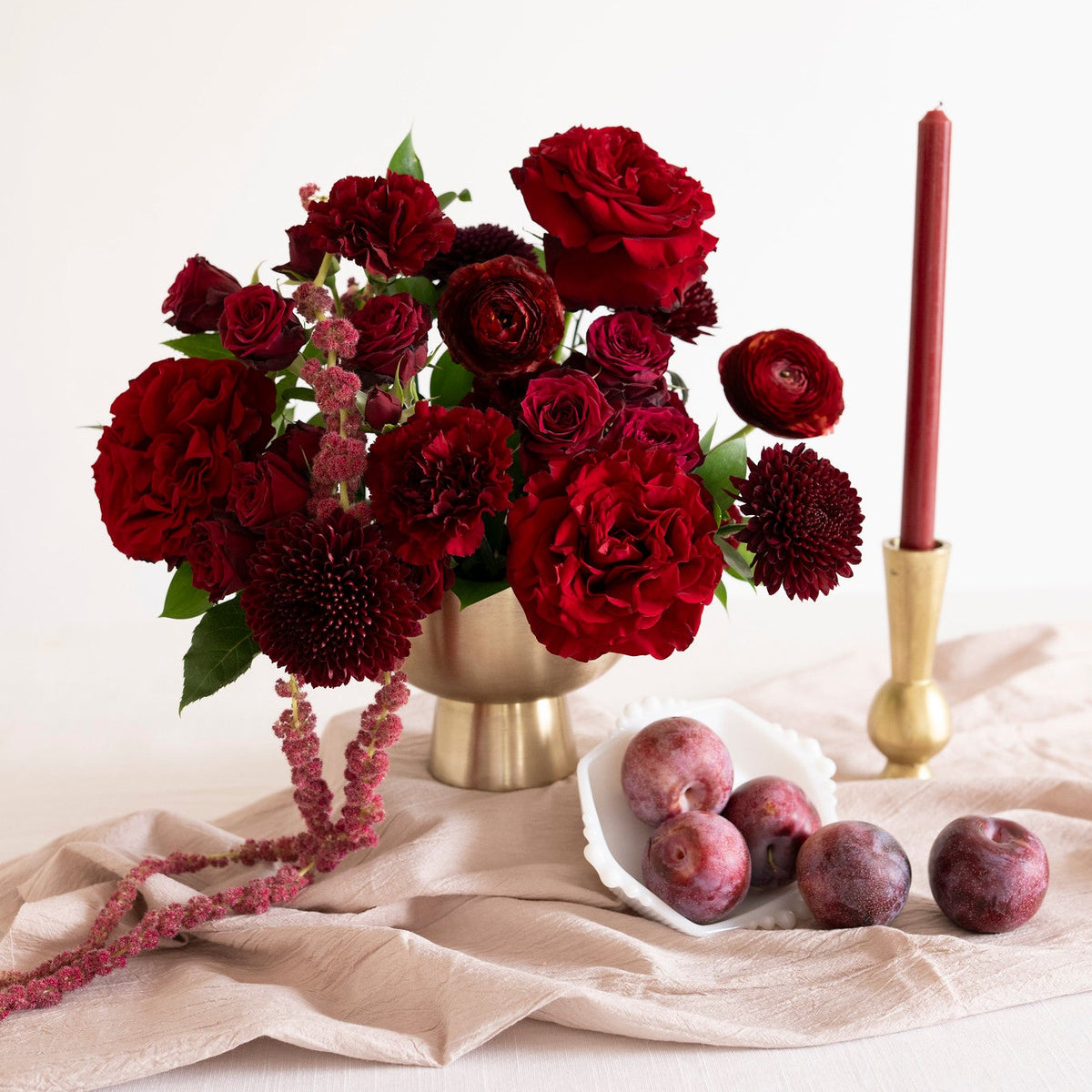 Scarlet Compote Centerpiece