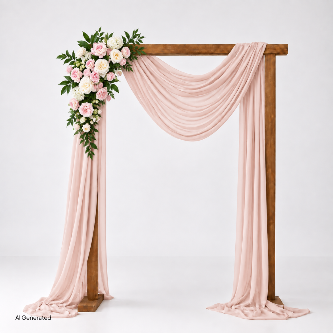 Soft Pink and Cream Garden Rose Large Arch Arrangement