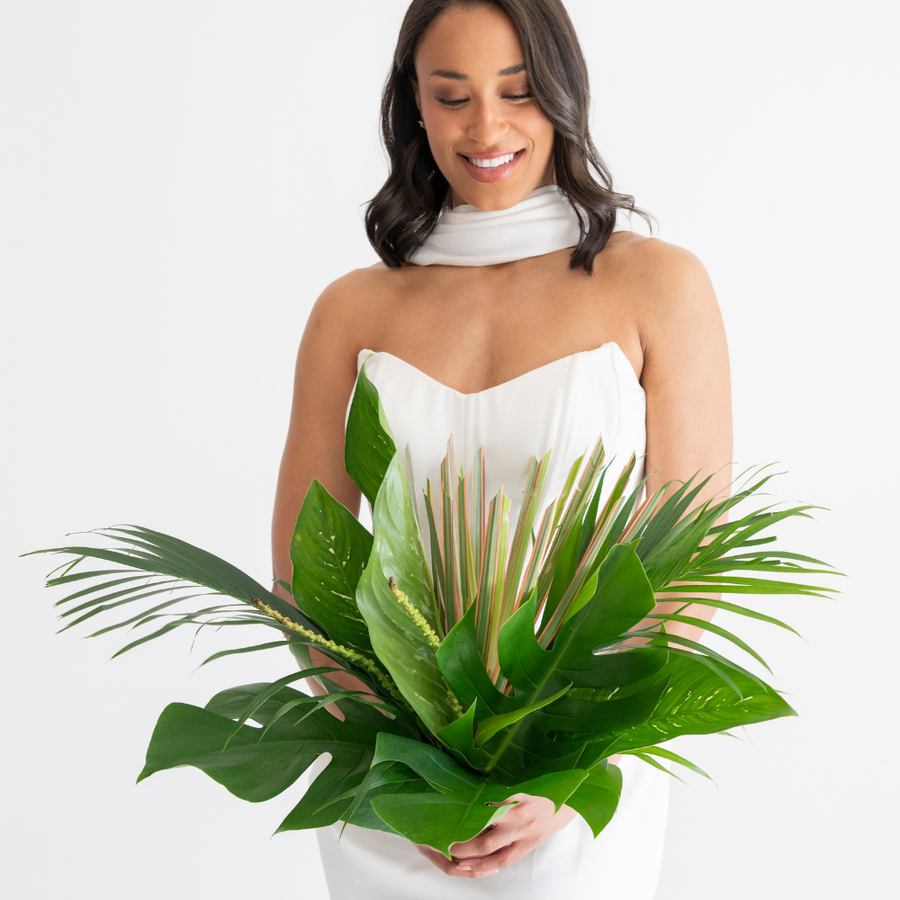 Tropical Greenery Bridal Base 1 - per Bouquet, image size:900x900
