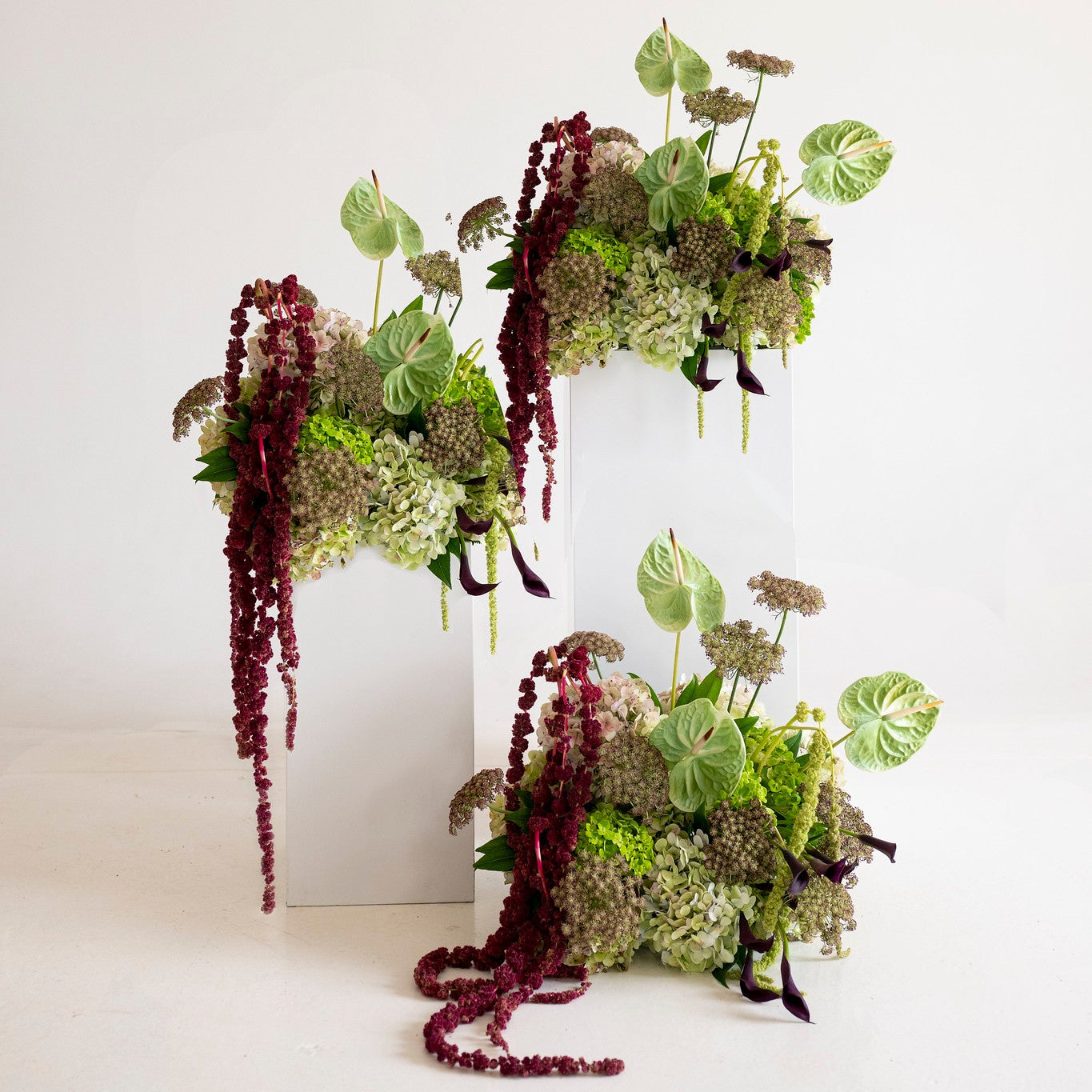 antique garden ceremony pillars