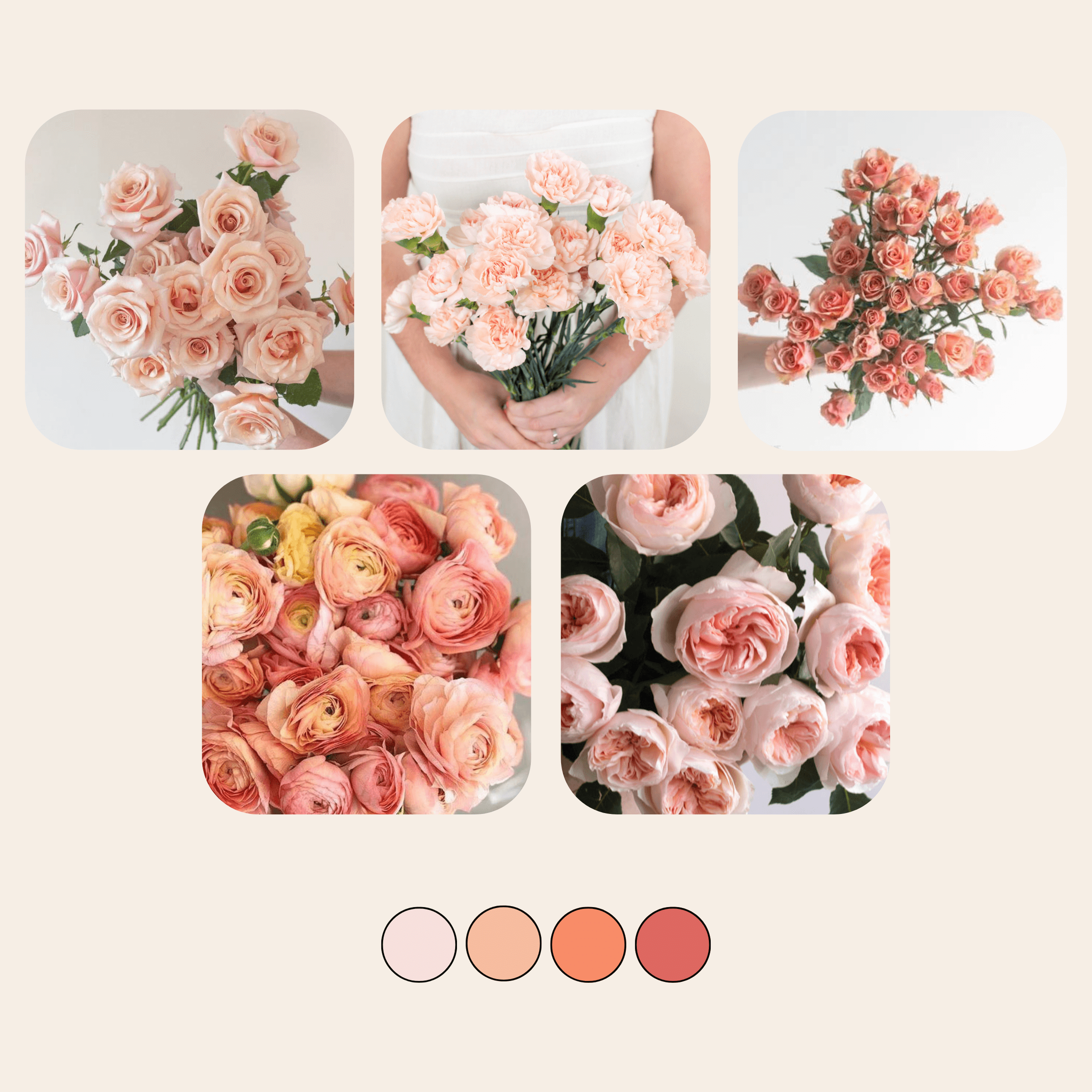 mixed peach diy flower box